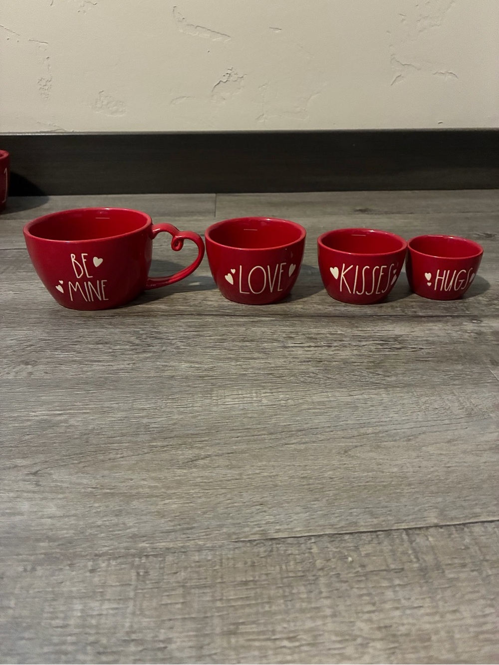 Rae Dunn valentines measuring cups